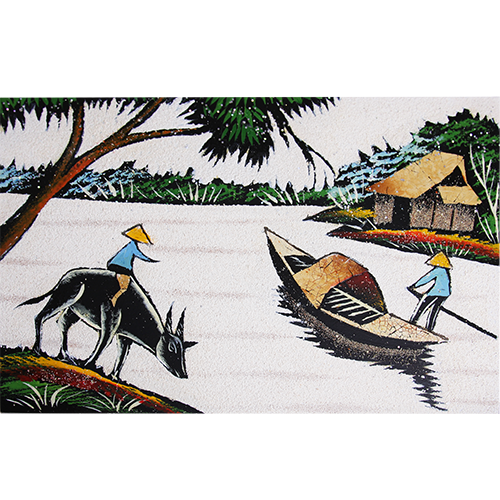 Tranh sơn mài khảm trứng cao cấp 