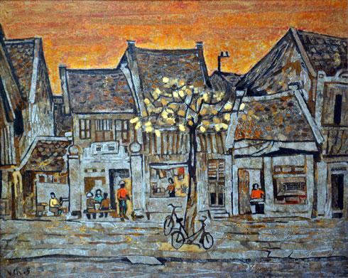 Tranh sơn mài Bình Dương 