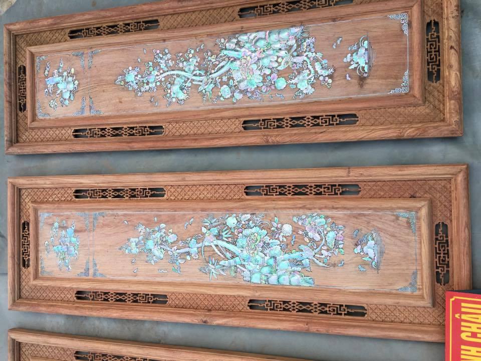 Tranh tứ quý khảm ốc