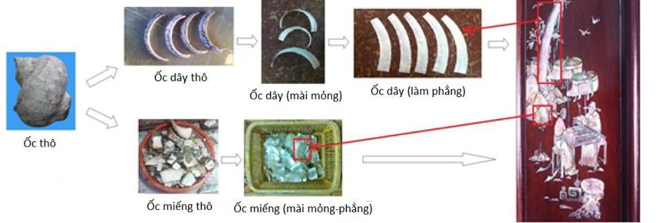  Quy trình sản xuất từ ốc xà cừ