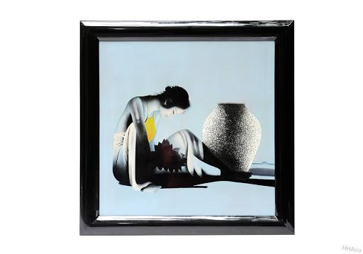 Bình Dương : Tranh sơn mài khảm trứng cực đẹp