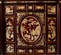 Tủ thờ gỗ trắc, tủ thờ gỗ trắc xưa cẩn ốc 7 màu