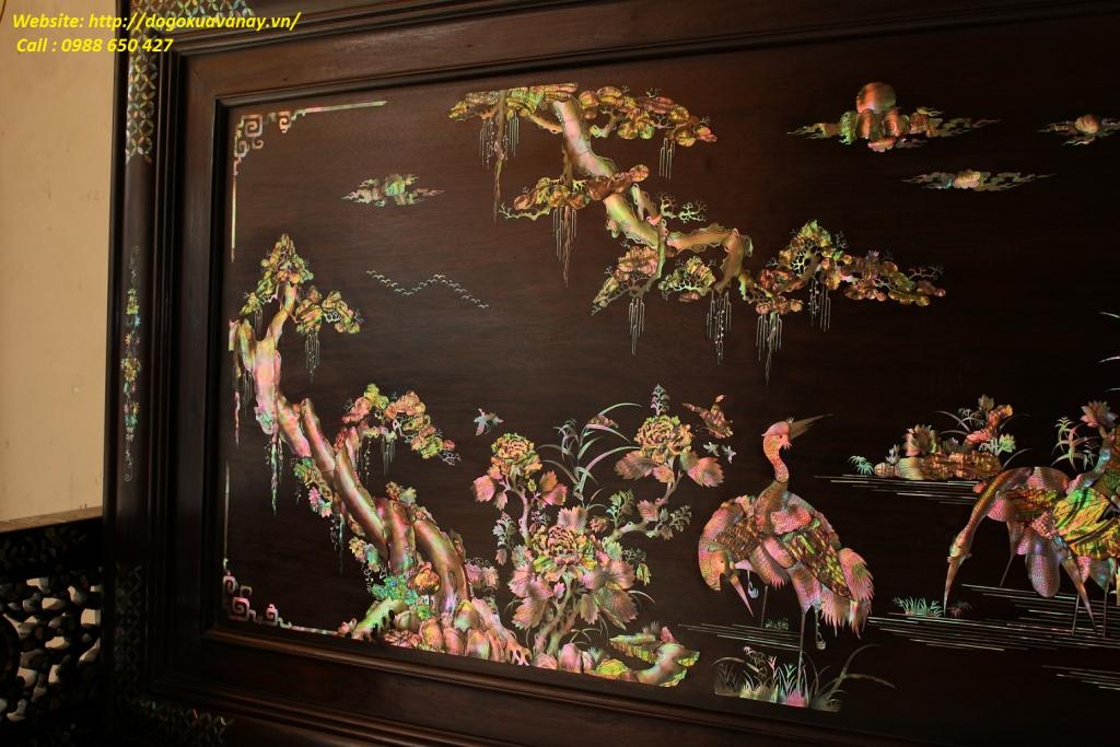 Cần xà cừ tranh Tùng Hạc